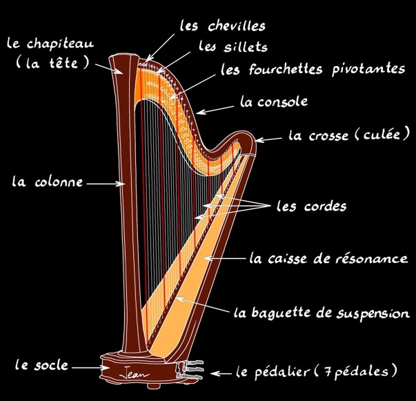 La harpe, instrument fascinant qui a su traverser le temps